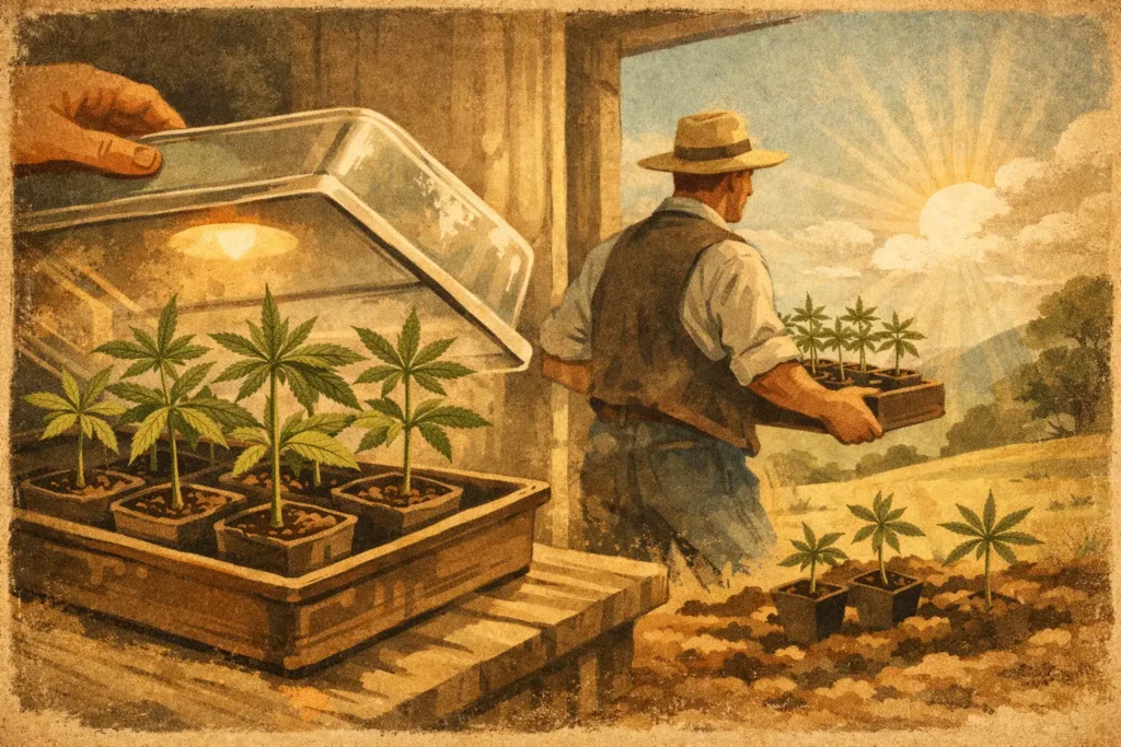 Cannabis Sämlinge erfolgreich abhärten