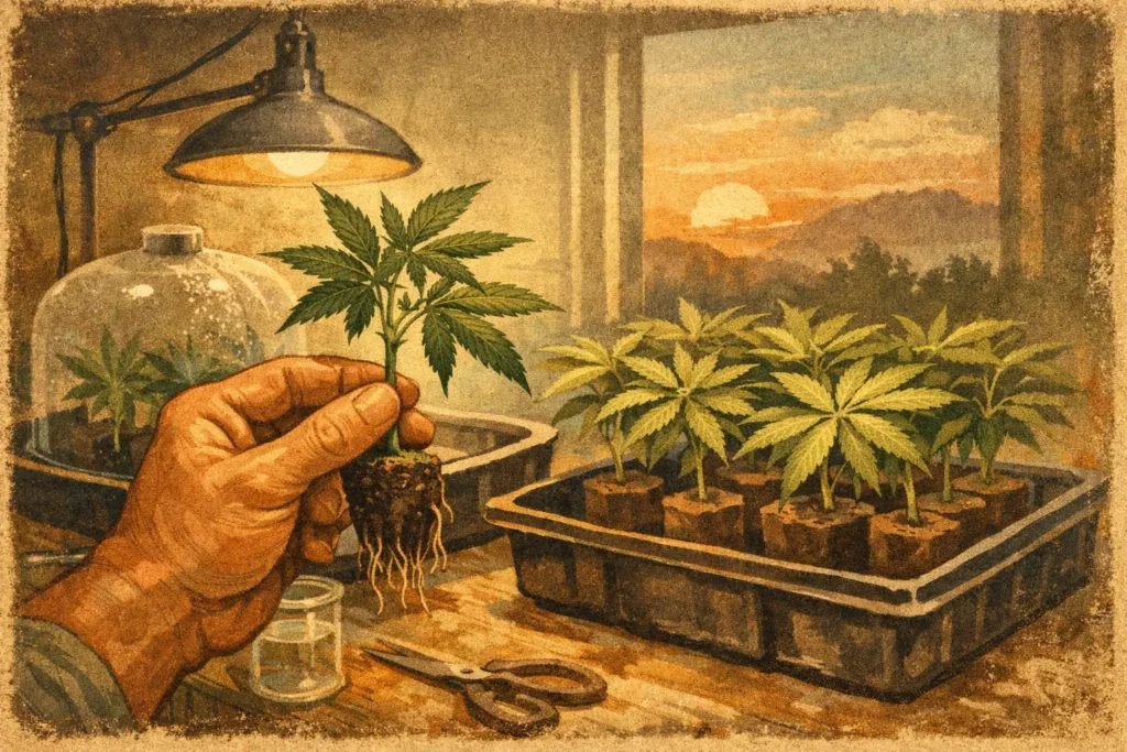 Wann Cannabis Klone umstellen?
