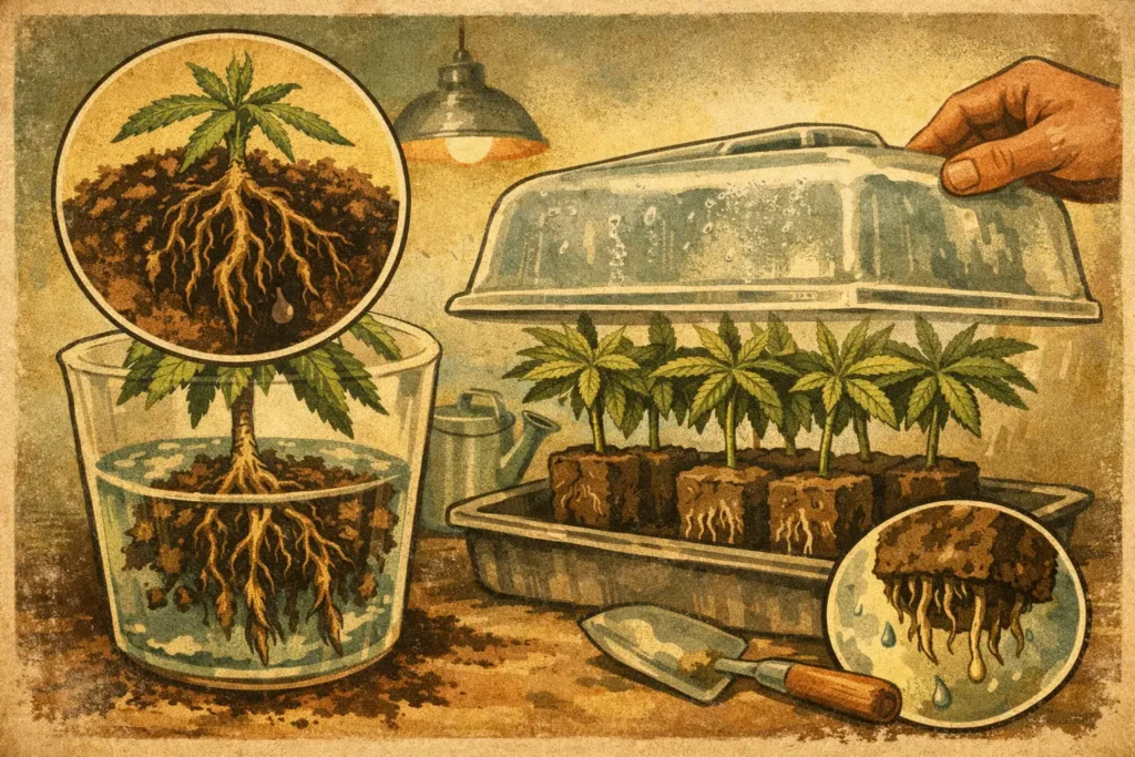 Wurzelfäule bei Cannabis-Klonen vermeiden