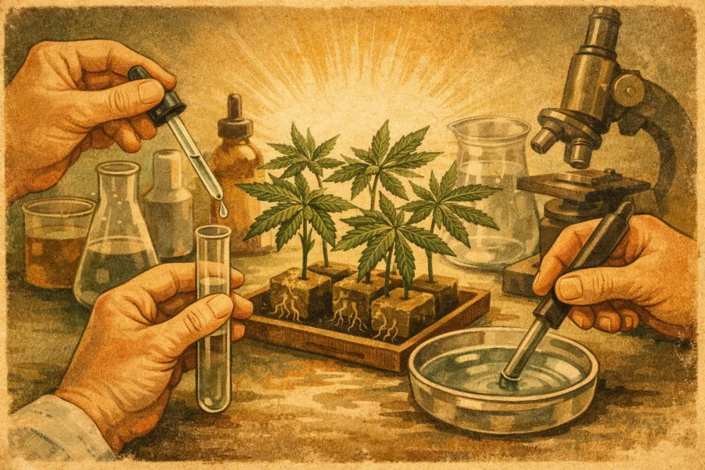 pH-Wert für Cannabisstecklinge einstellen