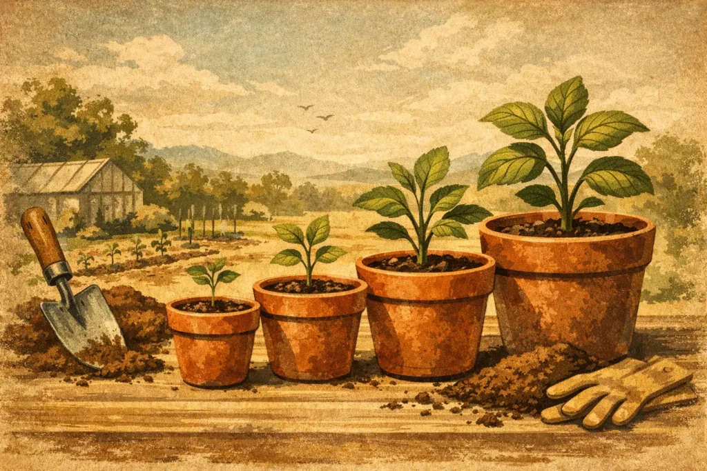 Welche Topfgröße brauchen Jungpflanzen?